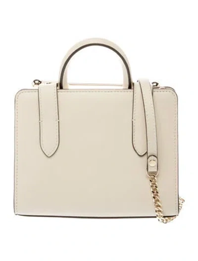 Pre-owned Strathberry Leather Top Handle Bag In Neutral
