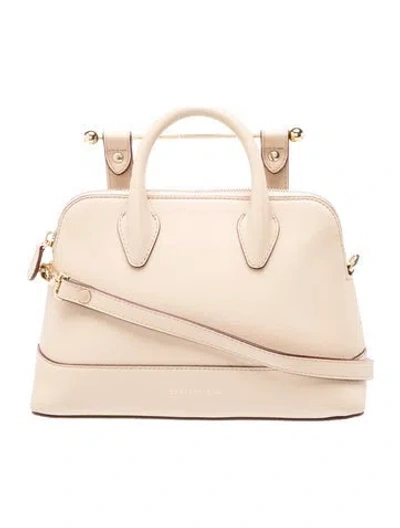 Pre-owned Strathberry Leather Top Handle Bag In Neutral