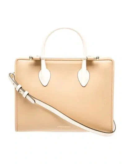 Pre-owned Strathberry Leather Top Handle Bag In Neutral