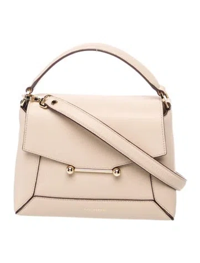 Pre-owned Strathberry Leather Top Handle Bag In Neutral