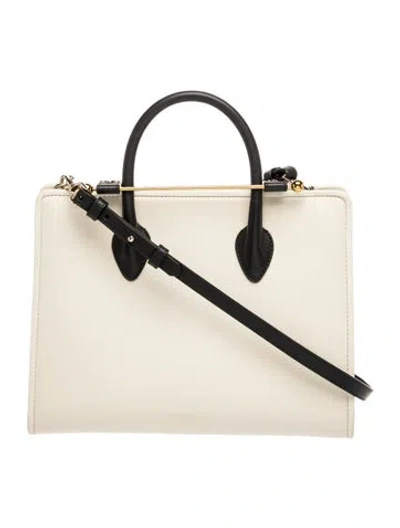 Pre-owned Strathberry Leather Top Handle Bag In Neutrals