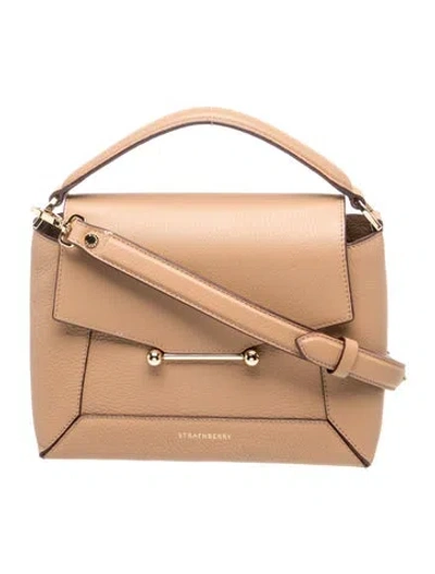 Pre-owned Strathberry Leather Top Handle Bag In Neutrals