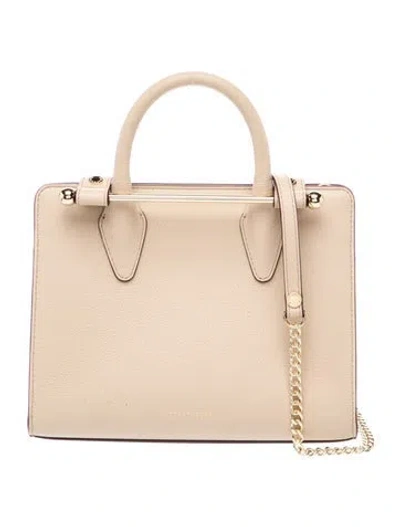 Pre-owned Strathberry Leather Top Handle Bag In Neutrals