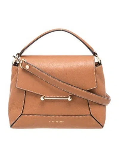 Pre-owned Strathberry Leather Top Handle Bag In Neutrals