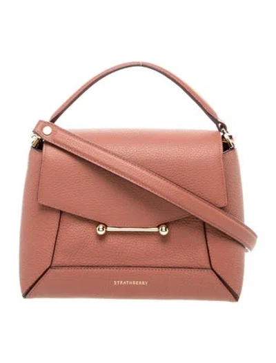 Pre-owned Strathberry Leather Top Handle Bag In Neutrals