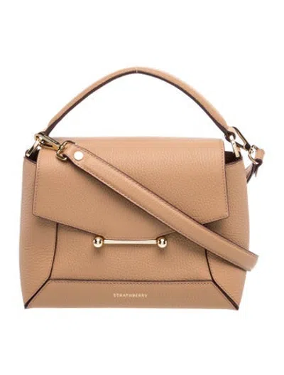 Pre-owned Strathberry Leather Top Handle Bag In Neutrals