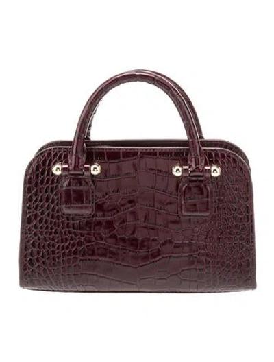 Pre-owned Strathberry Leather Top Handle Bag In Red