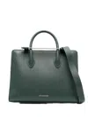 Strathberry Leather Tote Bag In Green