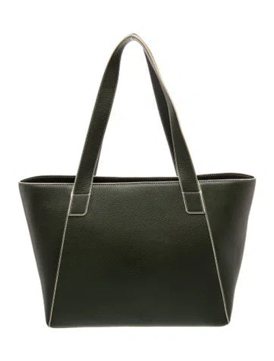Pre-owned Strathberry Leather Tote In Green