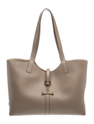 Pre-owned Strathberry Leather Tote In Grey