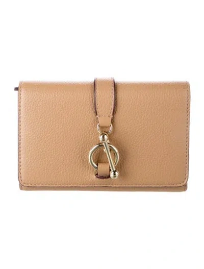 Pre-owned Strathberry Leather Trifold Wallet In Brown