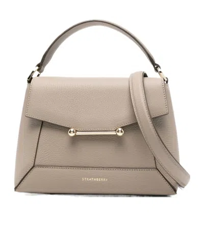 Strathberry Logo-print Tote Bag In Neutral