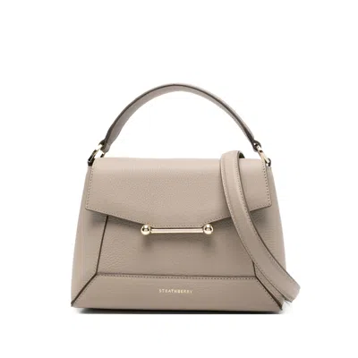 Strathberry Logo-print Tote Bag In Gray