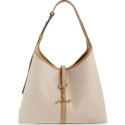 Strathberry Maxi Kite Twill Hobo Bag In Neutral