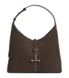 Strathberry Maxi Suede Kite Shoulder Bag In Brown
