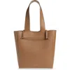 Strathberry Melody Fine Grain Leather Tote In Brown