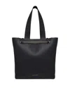 Strathberry Melody Tote Fine Grain Leather In Black/light Gold