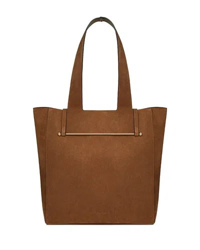 Strathberry Melody Tote Suede In Brown