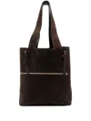 Strathberry Melody Tote Suede Suede Chocolate Bags In Brown