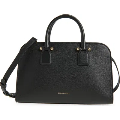 Strathberry Midi Georgia Leather Tote In Black