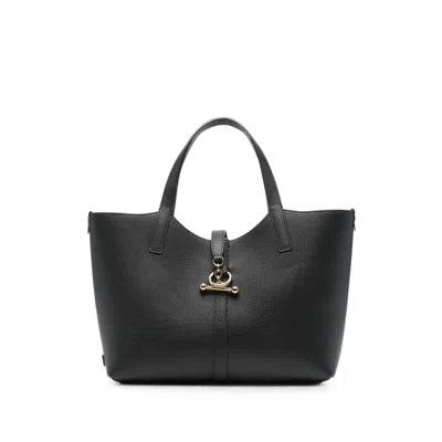 Strathberry Midi Kite Leather Bar-detail Tote Bag In Black