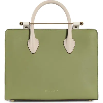 Strathberry Midi Leather Tote In Green