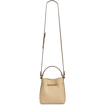 Strathberry Mini Corda Leather Bucket Bag In Oat