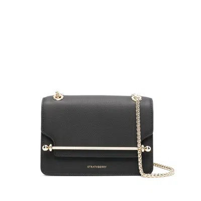 Strathberry Mini East/west Cross Body Bag In Black