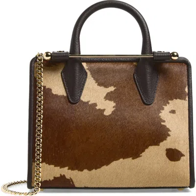 Strathberry Mini Genuine Calf Hair Tote In Printed Spot