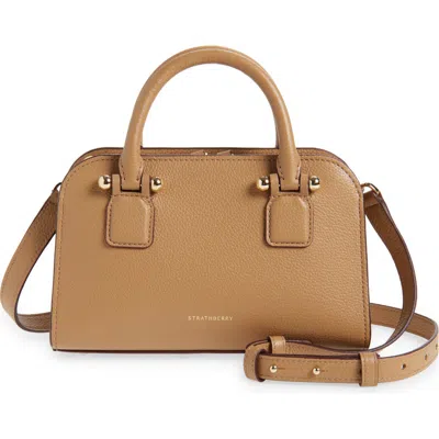 Strathberry Mini Georgia Leather Tote In Brown