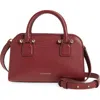 Strathberry Georgia Mini Fine Grain Leather Tote Bag In Burgundy