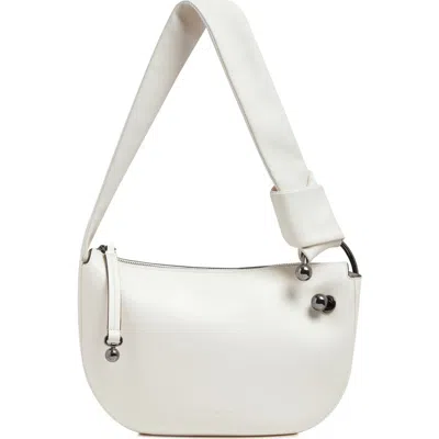 Strathberry Mini Halo Leather Shoulder Bag In White