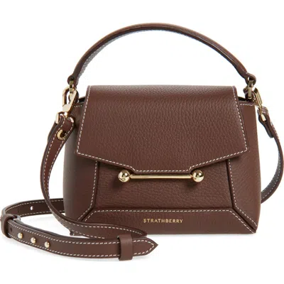 Strathberry Mini Mosaic Leather Top Handle Bag