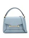 Strathberry Mini Mosaic Top-handle Bar-detail Tote Bag In Blue