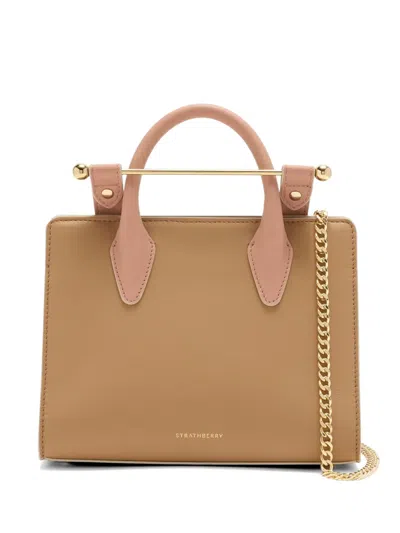 Strathberry Mini Tote Bag In Neutral