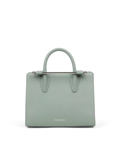 Strathberry Mini Tote Bag In Stone Blue