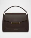 Strathberry Mosaic Grain Leather Top-handle Bag In Brown
