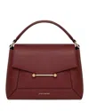 Strathberry Mosaic Leather Top Handle Bag In Oxblood