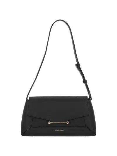 Strathberry Mosaic Leather Shoulder Bag In Black