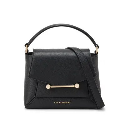 Strathberry Mosaic Leather Tote Bag In Black