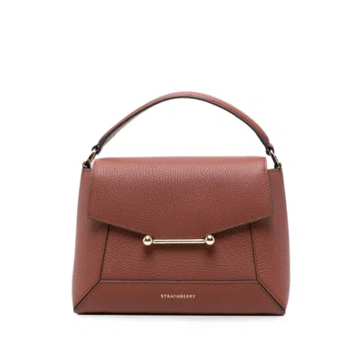 Strathberry Mosaic Leather Tote Bag In Brown