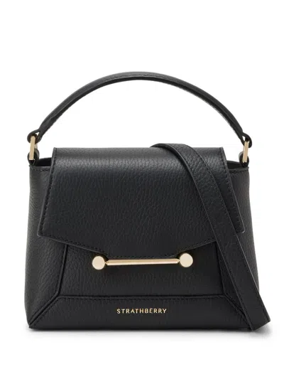 Strathberry Mosaic Nano Grain Black Bags