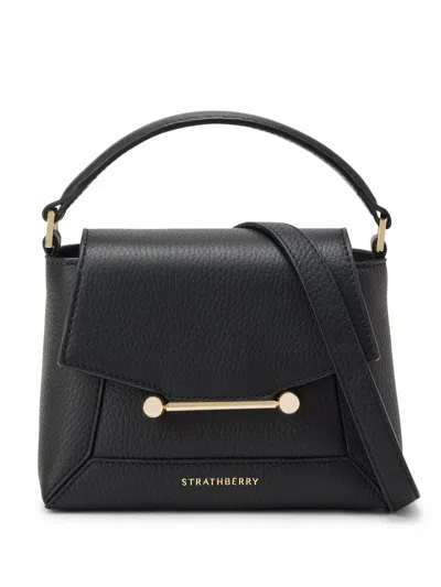 Strathberry Mosaic Nano Grain Black Bags