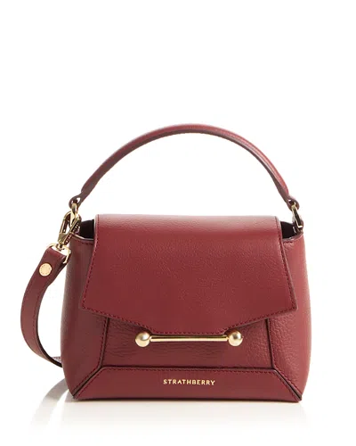 Strathberry Mosaic Nano Leather Crossbody Bag In Brown