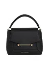 Strathberry Mosaic Nano Leather Top-handle Bag In Black