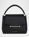 Strathberry Mosaic Nano Leather Top-handle Bag In Black