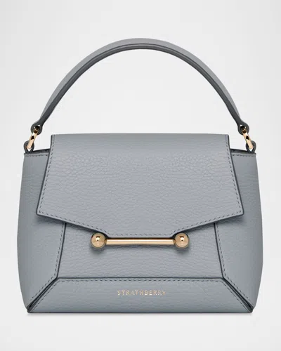 Strathberry Mosaic Nano Leather Top-handle Bag In Blue