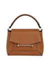 Strathberry Mosaic Nano Leather Top Handle Bag In Tan