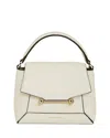 Strathberry Mosaic Nano Leather Top Handle Bag In Vanilla