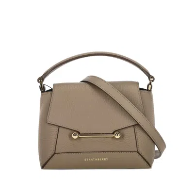 Strathberry Mosaic Nano Mini Bag In Brown